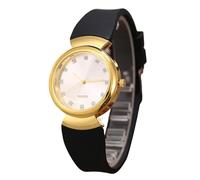 RORIOS Reloj Cuarzo Mujer con Esfera Acabada en Diamantes Pulsera de Silicona Relojes Casual Moda Impermeable para Uso Diario & Regalo Blanco Negro