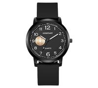 RORIOS Reloj Cuarzo para Hombre Relojes Deportivo Casual con Correa de Silicona Pulsera Moda Multicolor para Uso Diario Watch Negro
