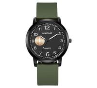 RORIOS Reloj Cuarzo para Hombre Relojes Deportivo Casual con Correa de Silicona Pulsera Moda Multicolor para Uso Diario Watch Verde