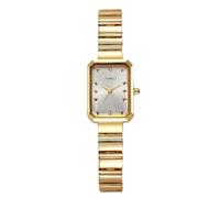 RORIOS Reloj Cuarzo para Mujer Pulsera Acero Inoxidable Dorada Relojes Vestir con Esfera Rectangular Moda Blanco