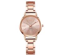 RORIOS Reloj Cuarzo para Mujer Relojes Vestir Acero Inoxidable con 3 Colores (Oro/Plata/Rose Gold) -Watches Analógico Casual de Moda Oro Rosa