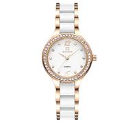 RORIOS Reloj de Cuarzo de Mujeres con Brazalete de Acero Inoxidable Diamante Diamond Watch Femenino Redondo Análogo para Mujeres Chicas Wristwatch Oro