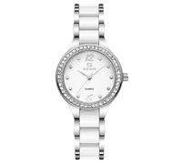 RORIOS Reloj de Cuarzo de Mujeres con Brazalete de Acero Inoxidable Diamante Diamond Watch Femenino Redondo Análogo para Mujeres Chicas Wristwatch Blanco