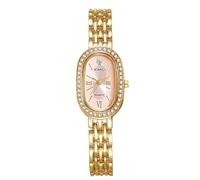 RORIOS Reloj de Cuarzo Mujer Relojes Vestir con Correa Metal y Detalles Cristal Watch Casual para Día & Fiesta Rosa