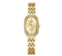 RORIOS Reloj de Cuarzo Mujer Relojes Vestir con Correa Metal y Detalles Cristal Watch Casual para Día & Fiesta Dorado
