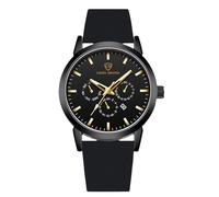 RORIOS Reloj de Cuarzo para Mujer de Disco Grande Simple y atmosférico Relojes Impermeable con Correa de Silicona Adecuado para Mujeres Wristwatch Negro