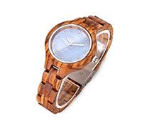 RORIOS Reloj de Madera para Mujer y Hombre Reloj Luminoso Reloj Analógico de Cuarzo con Correa de Madera Minimalista Natural de Madera del Reloj