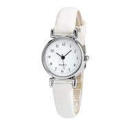 RORIOS Reloj de Pulsera de Fácil Lectura Cuarzo Analógico Digital Relojes Cuero Clásico Watch Impermeable para Mujer Blanco