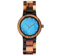 RORIOS - Reloj de Pulsera de Madera, analógico, Cuarzo, con Correa de Madera, Elegante, Natural, Relojes de Moda, para señoras y Mujeres, Azul, Pulsera