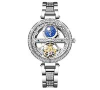 RORIOS Mujer Relojes de Pulsera Mecánico Automático Relojes Self Winding Relojes para Mujer de Correa de Piel Impermeable Mujer Reloje