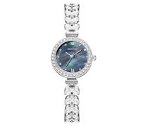 RORIOS Reloj de Pulsera Mujer con Brazalete PlataEsfera Blanca/NegraEstilo Cola PezIdeal para Uso Diario/Fiesta Negro