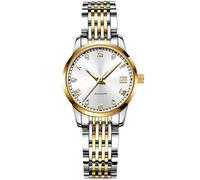 RORIOS - Reloj de Pulsera para Mujer, automático, diseño de números Romanos y Reloj de Pulsera de Acero Inoxidable, Resistente al Agua, mecánico, Plata a, Pulsera