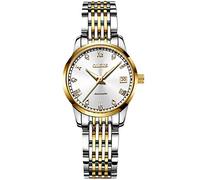 RORIOS - Reloj de Pulsera para Mujer, automático, diseño de números Romanos y Reloj de Pulsera de Acero Inoxidable, Resistente al Agua, mecánico, Plata a, Pulsera