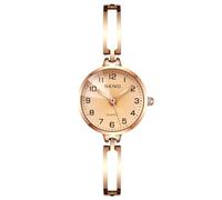 RORIOS Reloj de Pulsera para Mujer Relojes Señora Elegante Reloj Moda Analógico Cuarzo Relojes Acero Inoxidable Brazalete Reloj Minimalista Café Oro