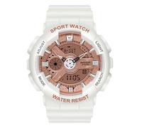 RORIOS Reloj de Pulsera Pareja Electrónico Reloj Multifuncional Militares Relojes Hombres Mujeres Reloj Digital Cuarzo Correa Resina para Niñas Niños Oro Rosa Blanco D