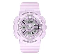 RORIOS Reloj de Pulsera Pareja Electrónico Reloj Multifuncional Militares Relojes Hombres Mujeres Reloj Digital Cuarzo Correa Resina para Niñas Niños Púrpura B