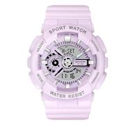 RORIOS Reloj de Pulsera Pareja Electrónico Reloj Multifuncional Militares Relojes Hombres Mujeres Reloj Digital Cuarzo Correa Resina para Niñas Niños Púrpura A