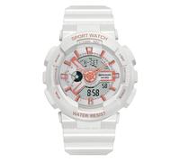 RORIOS Reloj de Pulsera Pareja Electrónico Reloj Multifuncional Militares Relojes Hombres Mujeres Reloj Digital Cuarzo Correa Resina para Niñas Niños Oro Rosa Blanco B