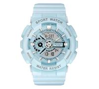 RORIOS Reloj de Pulsera Pareja Electrónico Reloj Multifuncional Militares Relojes Hombres Mujeres Reloj Digital Cuarzo Correa Resina para Niñas Niños Azul A