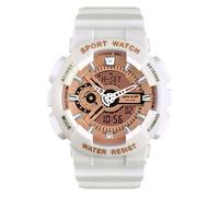 RORIOS Reloj de Pulsera Pareja Electrónico Reloj Multifuncional Militares Relojes Hombres Mujeres Reloj Digital Cuarzo Correa Resina para Niñas Niños Oro Rosa Blanco C