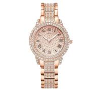 RORIOS Reloj de Vestir con Diamantes para Mujer Correa de Acero Inoxidable Colores Oro Oro- Rosa Plata Uso Diario y Fiestas Oro Rosa