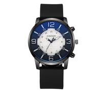 RORIOS Reloj Deportivo de Moda Hombres Cuarzo Correa Silicona Dial Redondo Relojes Casual para Uso Diario/Al Aire Libre Pieza Tendencia Negro
