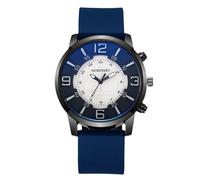 RORIOS Reloj Deportivo de Moda Hombres Cuarzo Correa Silicona Dial Redondo Relojes Casual para Uso Diario/Al Aire Libre Pieza Tendencia Azul