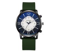 RORIOS Reloj Deportivo de Moda Hombres Cuarzo Correa Silicona Dial Redondo Relojes Casual para Uso Diario/Al Aire Libre Pieza Tendencia Verde