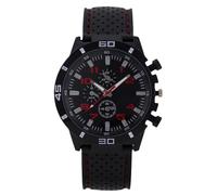 RORIOS Reloj Deportivo para Hombres Elegante Relojes Analógico con Correa Perforada Transpirable Watch Casual Multicolor Rojo