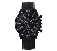 RORIOS Reloj Deportivo para Hombres Elegante Relojes Analógico con Correa Perforada Transpirable Watch Casual Multicolor Blanco