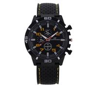 RORIOS Reloj Deportivo para Hombres Elegante Relojes Analógico con Correa Perforada Transpirable Watch Casual Multicolor Amarillo
