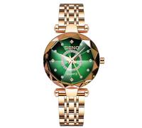 RORIOS Reloj Elegante de Mujer Relojes de Pulsera Moda Analógico Cuarzo Relojes Diamantes Acero Inoxidable Reloj Señora Simple Verde