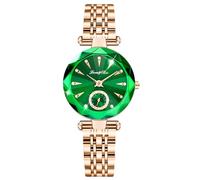 RORIOS Reloj Esfera Cronógrafo de Mujer Relojes de Pulsera Elegante Analógico Cuarzo Relojes Diamantes Acero Inoxidable Reloj Señora Impermeable