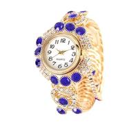 RORIOS Reloj Estilo Vintage con Borla Relojes Clásico Pulsera de Cristal Acero Inoxidable Números árabes Pantalla Analógica Watches para Mujer Azul