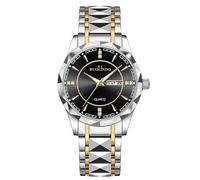 RORIOS Reloj Hombre Acero Inoxidable Cuarzo Analógico Fecha y Manecillas Luminiscentes Diseño Clásico Traje Uso Diario Regalo para Día del Padre Aniversario Cumpleaños Negro