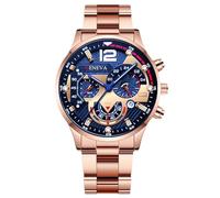 RORIOS Reloj Hombre Cronógrafo Pulsera Acero Inoxidable Estiloso para Diario/Trabajo/Outdoor Relojes de Cuarzo Oro Rosa