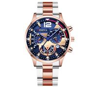 RORIOS Reloj Hombre Cronógrafo Pulsera Acero Inoxidable Estiloso para Diario/Trabajo/Outdoor Relojes de Cuarzo Oro Rosa A