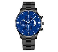 RORIOS Reloj Hombre Cuarzo Pulsera Acero Inoxidable Varias Opciones Color Impermeable Diario Ligero Relojes Casual Diario para Hombres Azul Negro