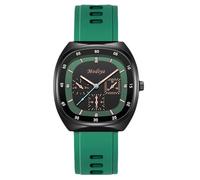 RORIOS Reloj Hombre Deportivo Moda Cuarzo Correa Silicona Multicolor & Esfera Cuadrada Relojes Casual Diario para Hombres con Variadas Opciones de Color Verde