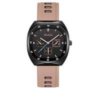 RORIOS Reloj Hombre Deportivo Moda Cuarzo Correa Silicona Multicolor & Esfera Cuadrada Relojes Casual Diario para Hombres con Variadas Opciones de Color Rosa