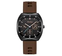 RORIOS Reloj Hombre Deportivo Moda Cuarzo Correa Silicona Multicolor & Esfera Cuadrada Relojes Casual Diario para Hombres con Variadas Opciones de Color Marrón