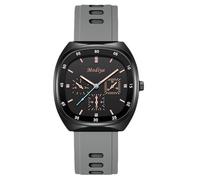 RORIOS Reloj Hombre Deportivo Moda Cuarzo Correa Silicona Multicolor & Esfera Cuadrada Relojes Casual Diario para Hombres con Variadas Opciones de Color Gris