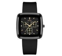 RORIOS Reloj Hombre Deportivo Moda Cuarzo Correa Silicona Multicolor & Esfera Cuadrada Relojes Casual Diario para Hombres con Variadas Opciones de Color Negro A