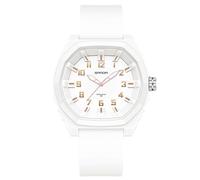 RORIOS Reloj Minimalista para Hombre Reloj de Pulsera Cuarzo 50m Impermeable Relojes Deportivo Luminoso Reloj Casual Analógico Reloj Unisex Silicona Oro Rosa Blanco A