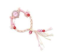 RORIOS Reloj Mujer Bohemio Relojes Pulsera Trenzado Hecho Mano Esfera con Cristales Correa Flecos Ajustable Watch Moda Ligero Rosa