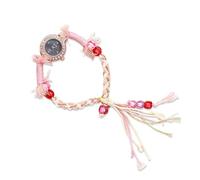 RORIOS Reloj Mujer Bohemio Relojes Pulsera Trenzado Hecho Mano Esfera con Cristales Correa Flecos Ajustable Watch Moda Ligero Negro