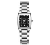 RORIOS Reloj Mujer Cuarzo Acero Inoxidable A Prueba de Agua Relojes Analógico Cuadrado con Visualización Fecha Watch Vestir Minimalista Elegante Regalo Ideal Mujeres Uso Diario Negro