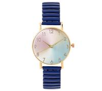 RORIOS Reloj Mujer Esfera Degradada Correa Extensible Acero Inoxidable Relojes Cuarzo Analógico Legible Uso Diario & Regalo Cumpleaños y Fiesta Azul
