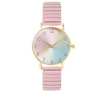 RORIOS Reloj Mujer Esfera Degradada Correa Extensible Acero Inoxidable Relojes Cuarzo Analógico Legible Uso Diario & Regalo Cumpleaños y Fiesta Rosa