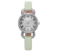 RORIOS Reloj Mujer Piel Moda Esfera Numérica Incrustada de Strass Múltiples Colores Esencial para Casual & Fiesta Verde